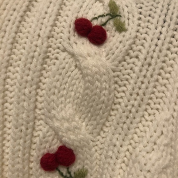 Gymboree Knit Cherry Zipped Jacket with Hood - Picture 3 of 4